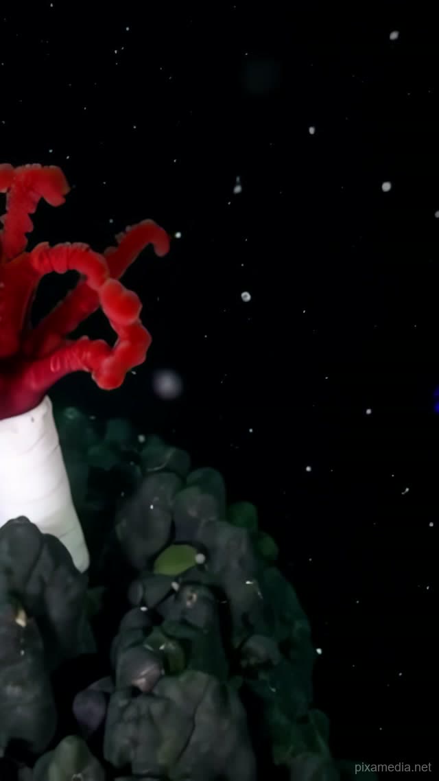 Crimson Plume on Black Chimney - Ocean Deep AI stock